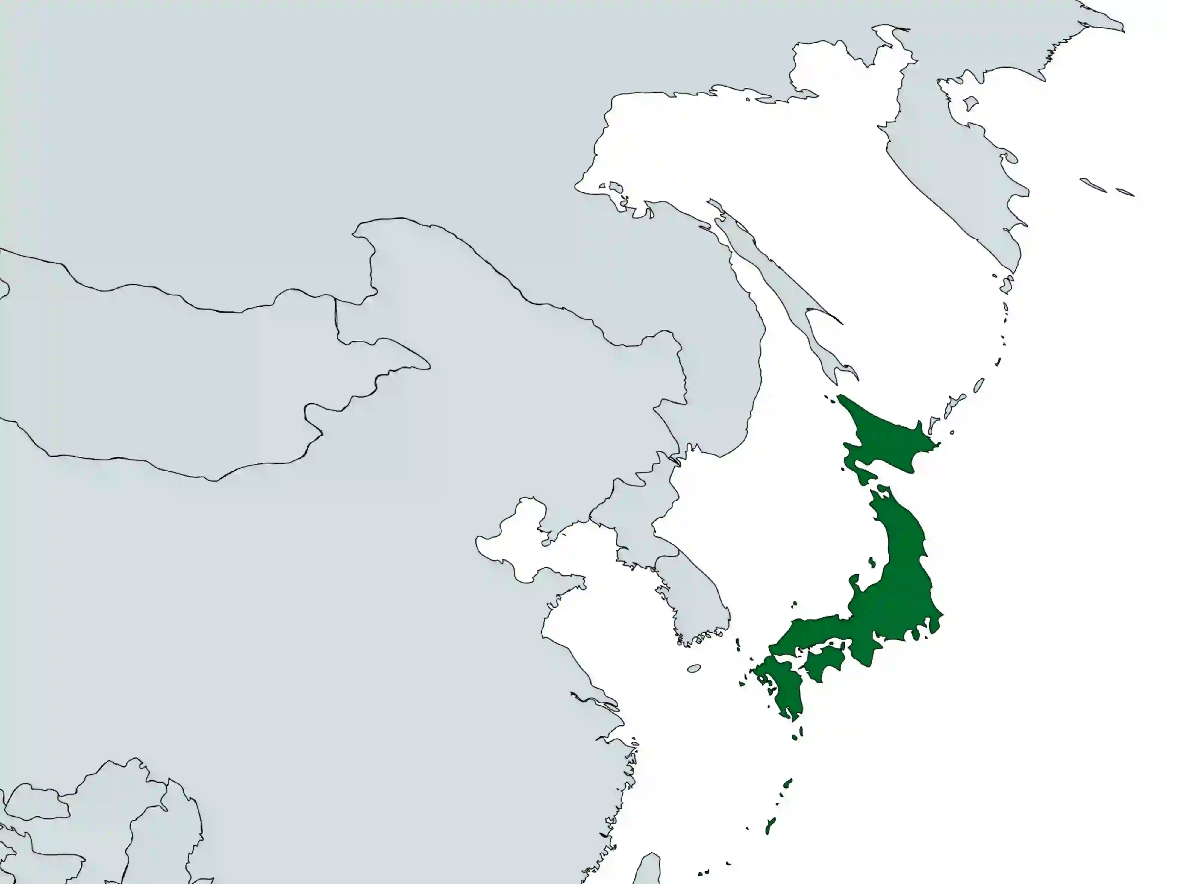 Carte habitat naturel Médaka (Oryzias latipes) — Asie de l'Est — Japon
