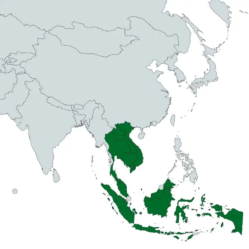 Carte habitat naturel Barbus de Sumatra (Puntigrus tetrazona) — Asie du Sud-Est
