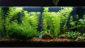 Aquarium 120 litres sans filtre selon la méthode Low-tech, eau cristalline sans entretien